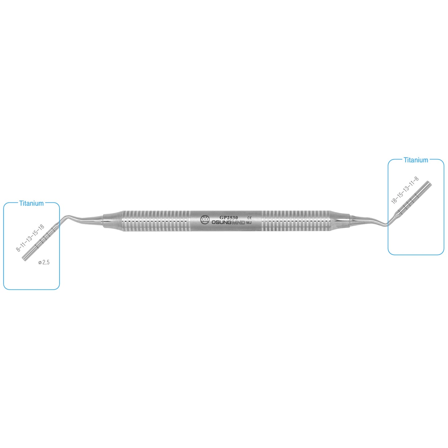 Osung Titanium Dental Bone Graft Packer 2.5/3.0mm -GP2530 - Osung USA