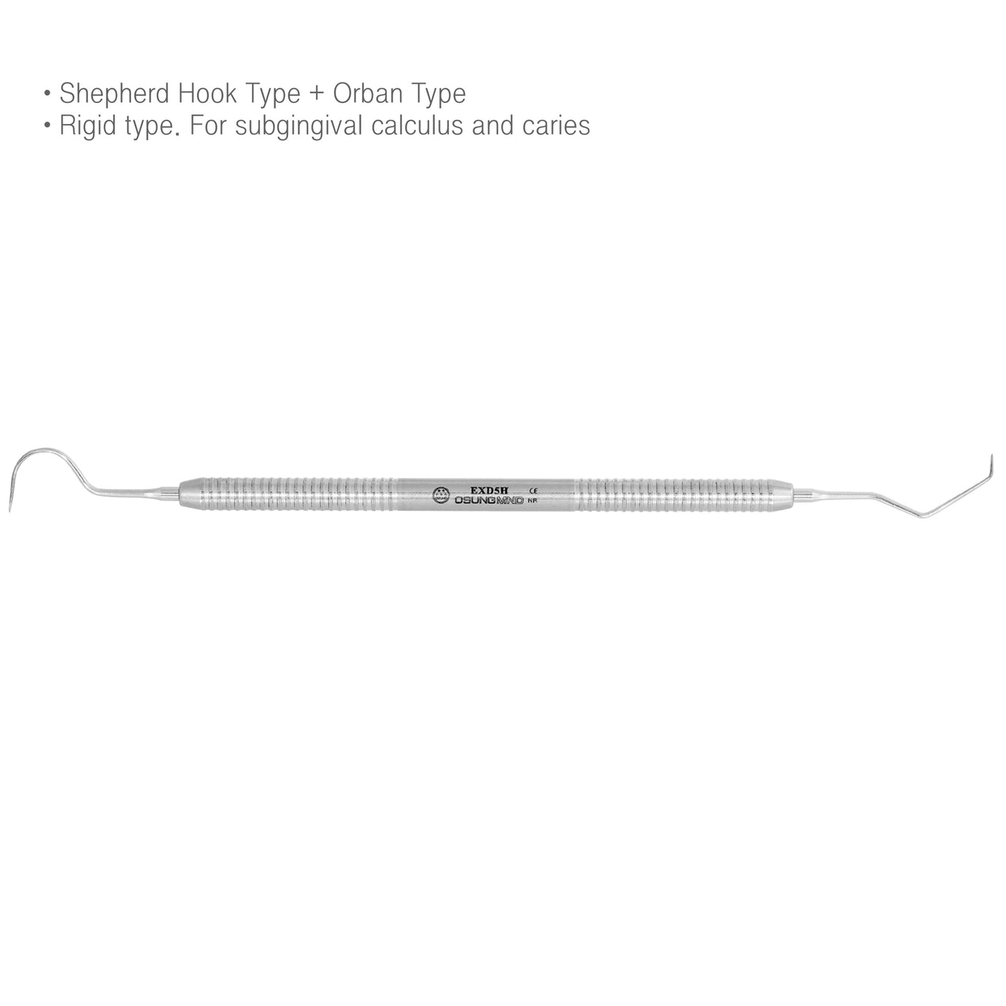 Osung 5H Dental Explorer Hard Tip Shepherd hook + Orban Type Premium -EXD5H - Osung USA