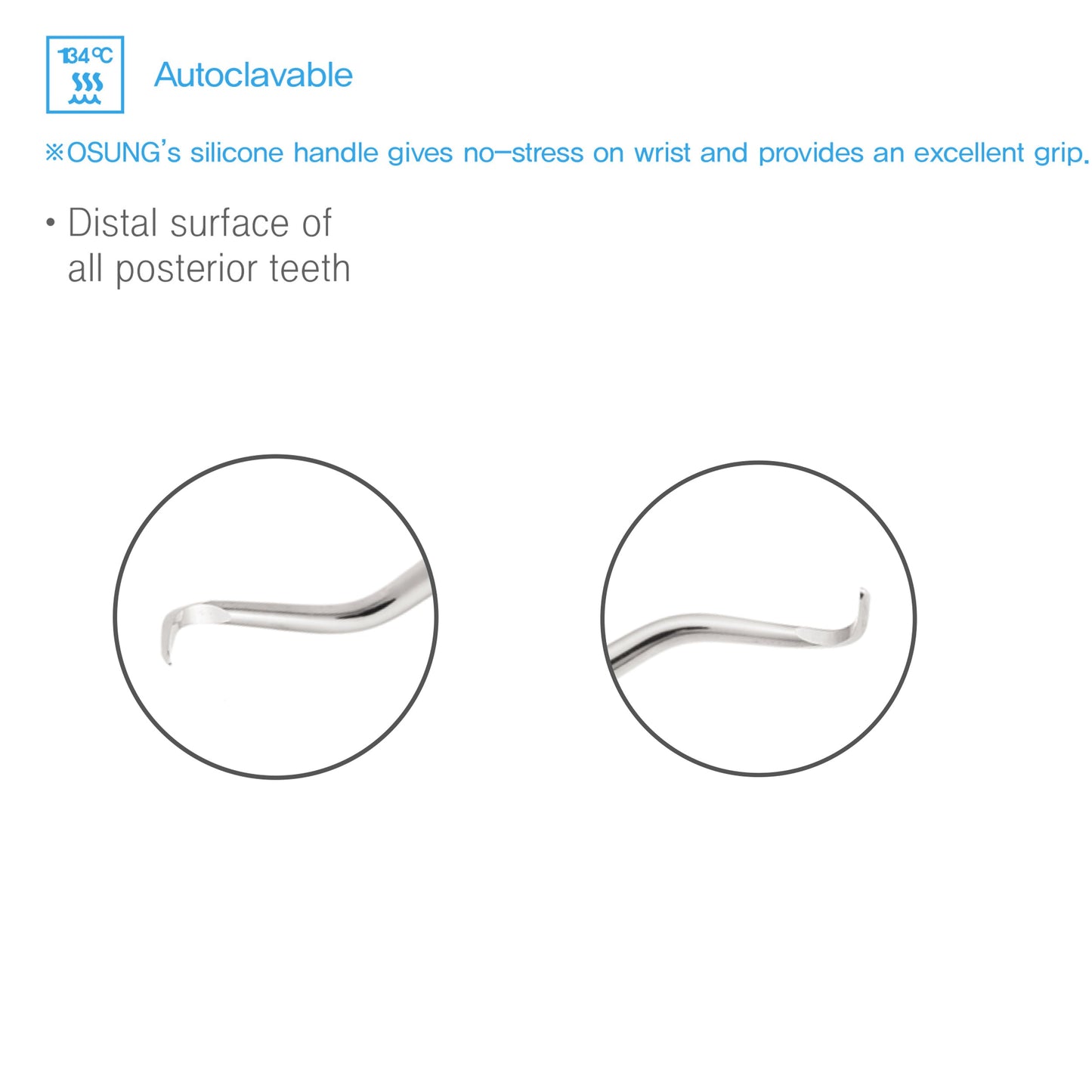 Osung 13/14 Gracey Curette Distal, Silicone Handle Premium -2CGR13-14 - Osung USA