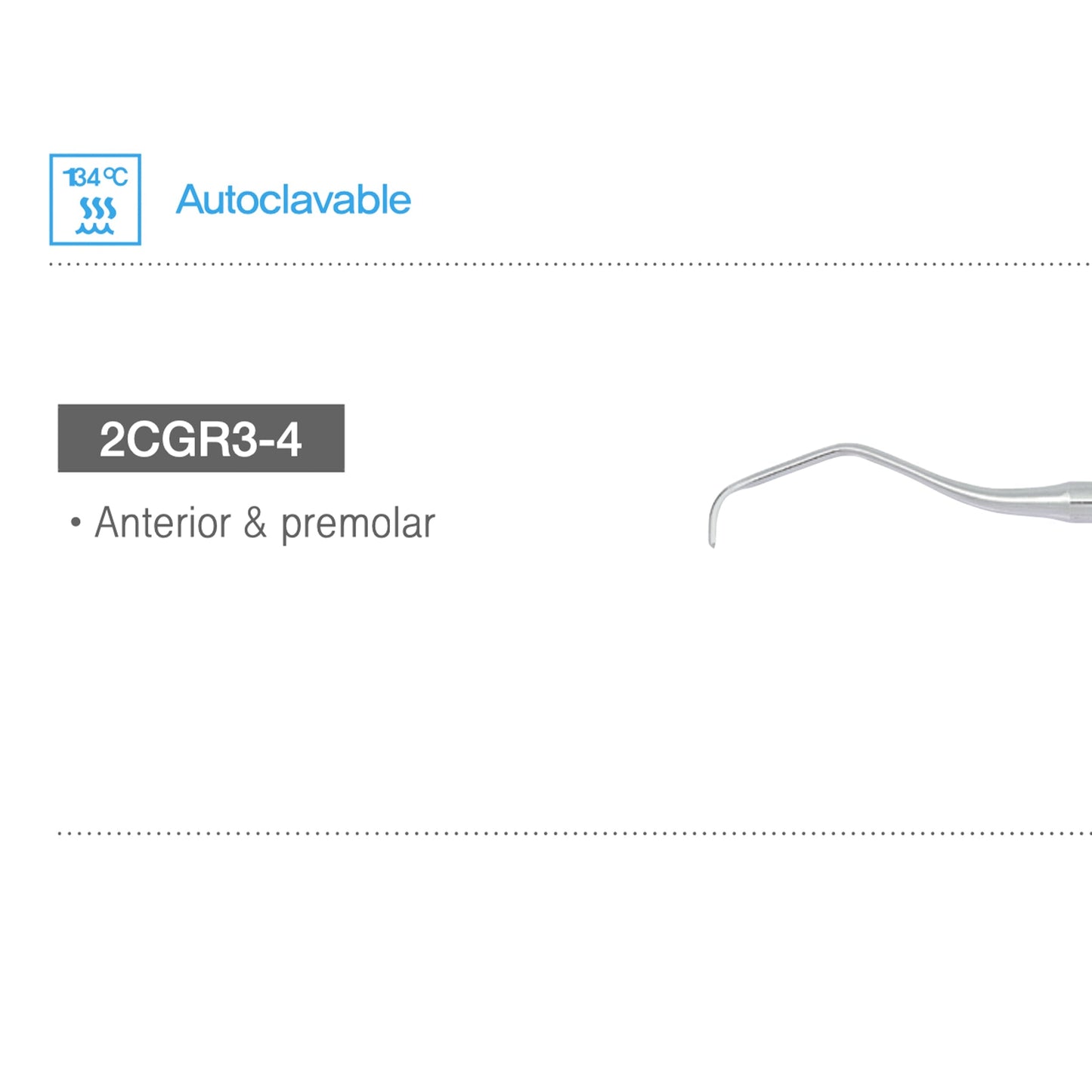 Osung 3/4 Gracey Curette Anterior and Premolar, Silicone Handle Premium -2CGR3-4 - Osung USA