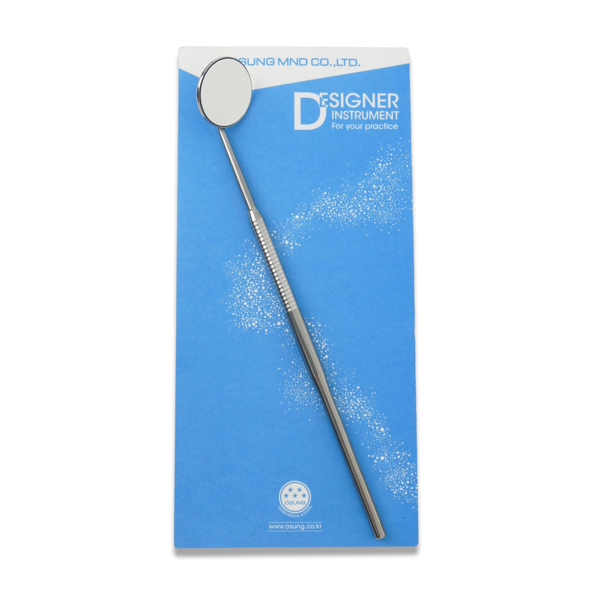 Mouth Mirror Front Surface, Cone Socket No. 5, 24mm dia, metal handle, EA - Osung USA