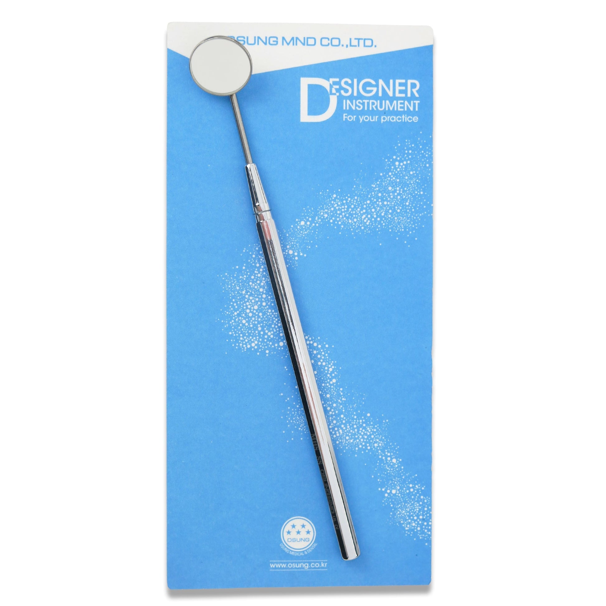 Mouth Mirror Simple Stem No. 3, 20mm dia, metal handle, EA - Osung USA