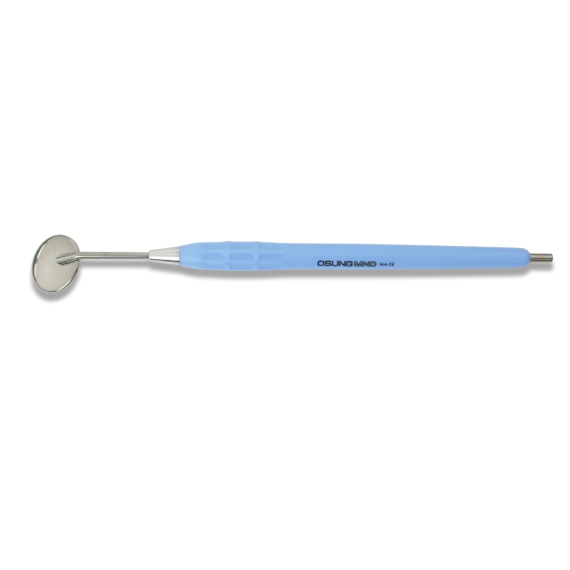 Mouth Mirror Simple Stem No. 3, 20mm dia, Blue Handle, EA - Osung USA