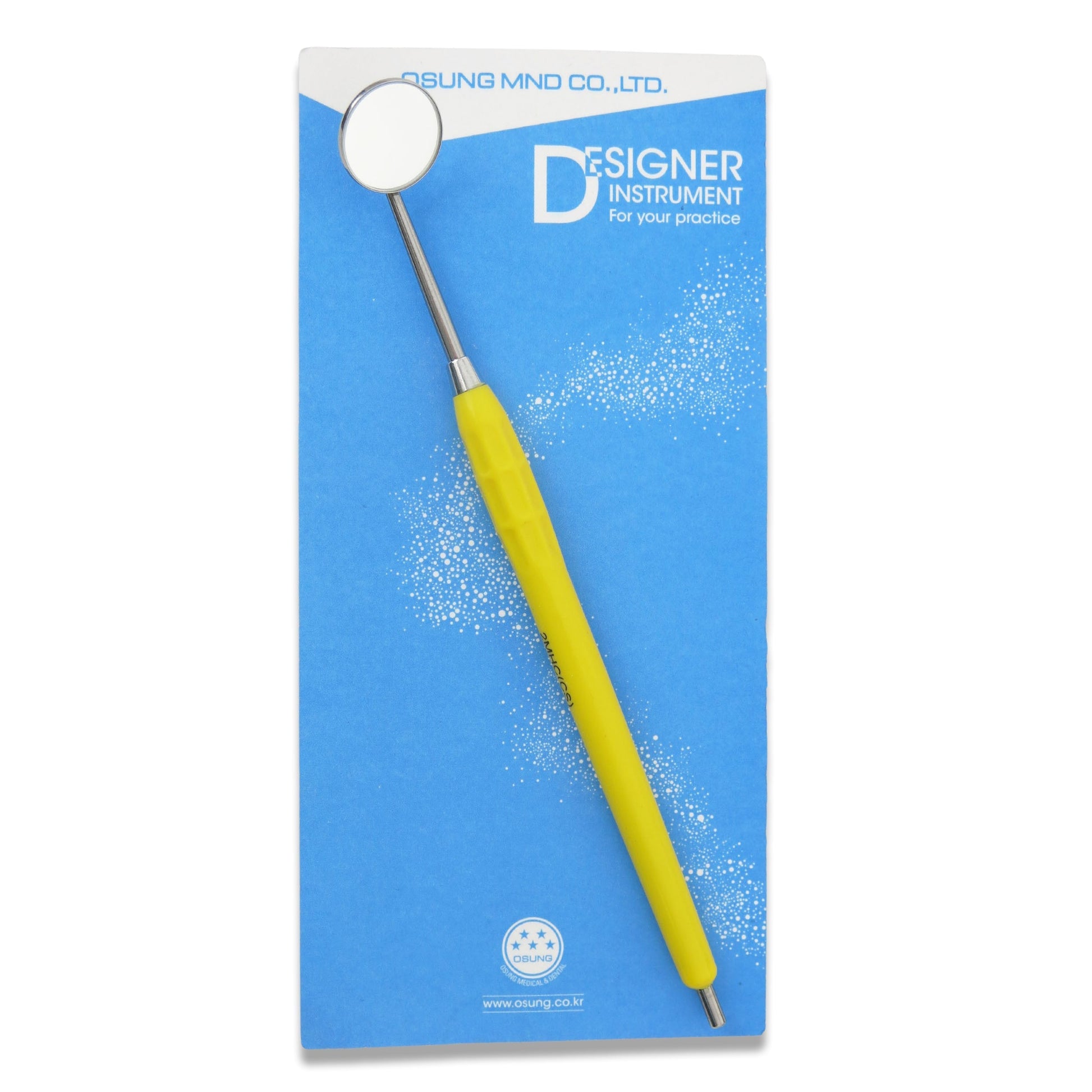 Mouth Mirror Cone Socket No. 3, 20mm dia, yellow handle, EA - Osung USA