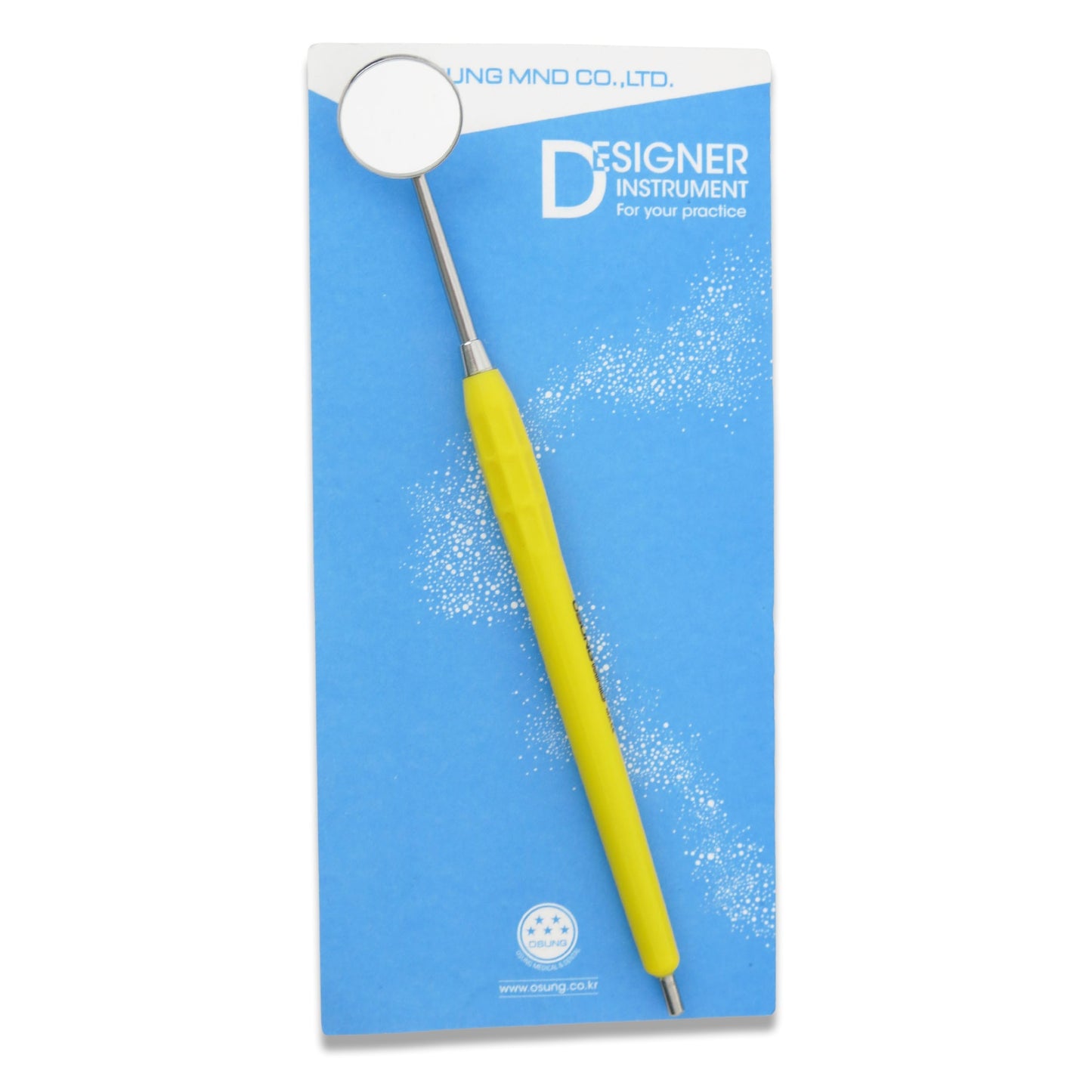 Mouth Mirror Cone Socket No. 4, 22mm dia, yellow handle, EA - Osung USA