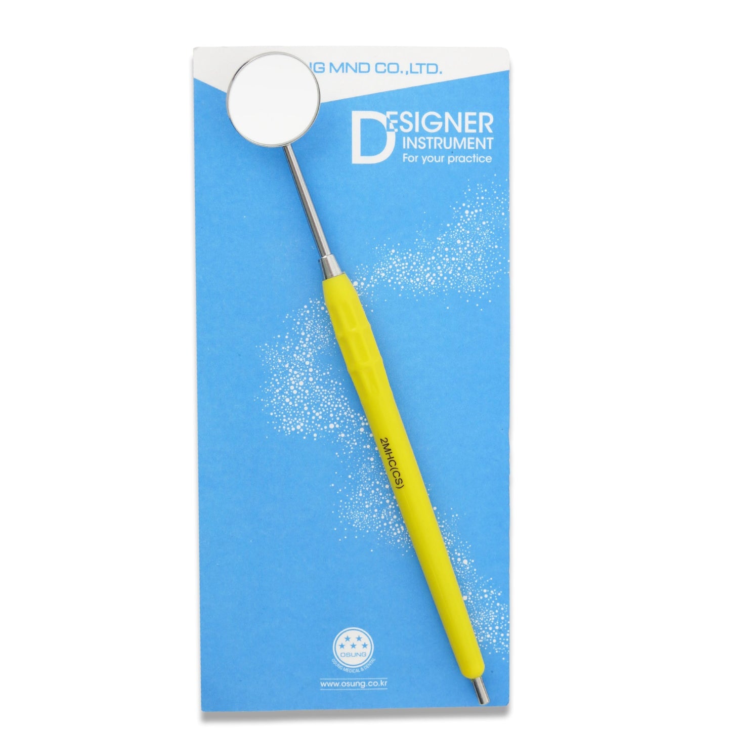 Mouth Mirror Cone Socket No. 5, 24mm dia, yellow handle, EA - Osung USA