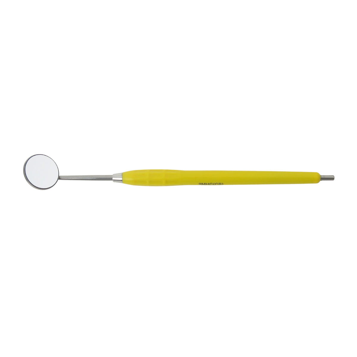 Mouth Mirror, Front Surface, Cone Socket No. 4, 22mm dia, yellow handle, EA - Osung USA