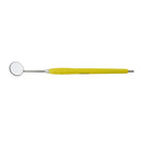 Mouth Mirror, Front Surface, Cone Socket No. 4, 22mm dia, yellow handle, EA - Osung USA 