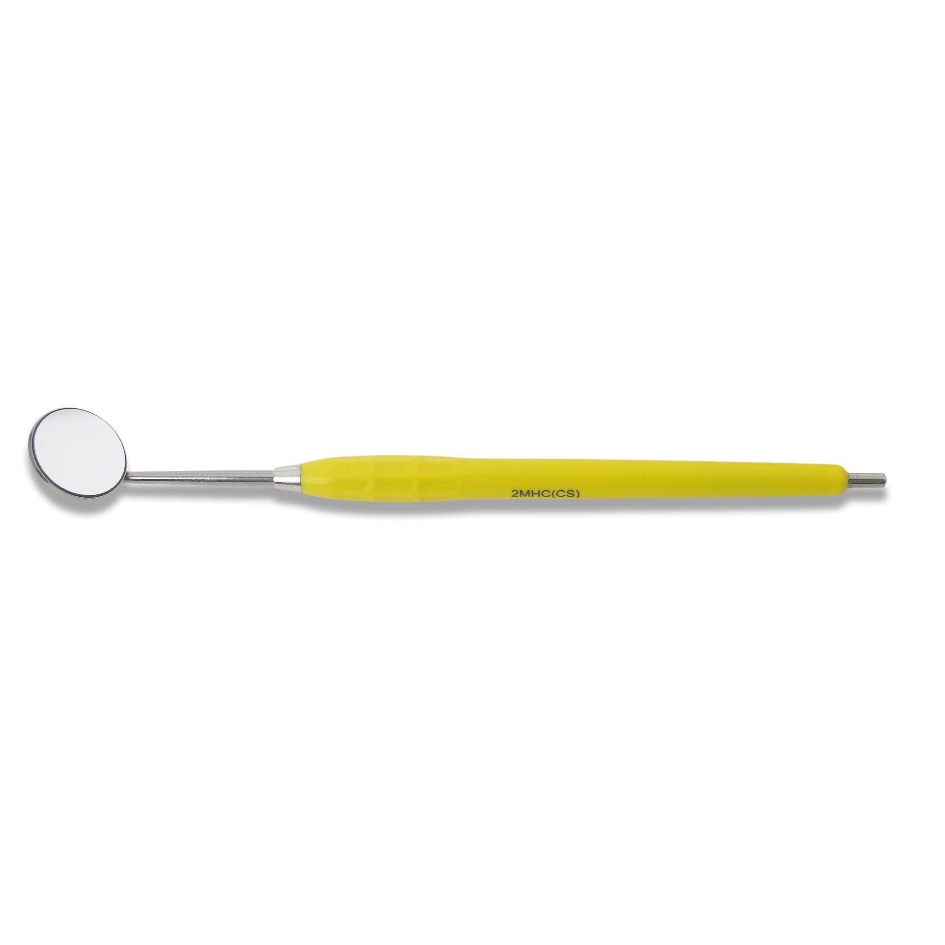 Mouth Mirror, Front Surface, Cone Socket No. 4, 22mm dia, yellow handle, EA - Osung USA