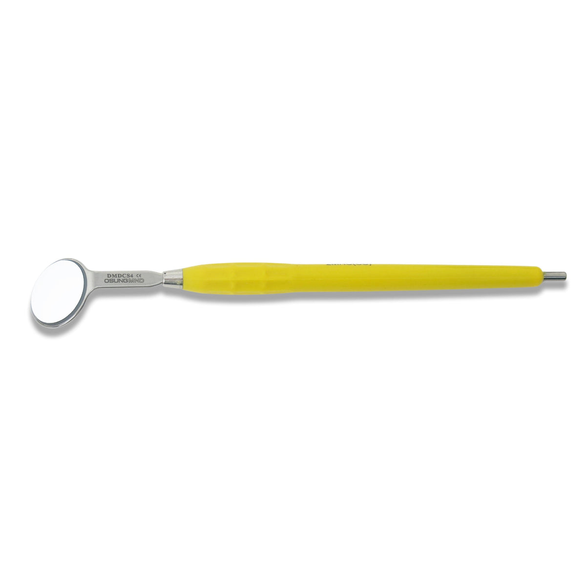 Mouth Mirror, Front Surface Double Side,Cone Socket No. 4, 22mm dia, yellow handle, EA - Osung USA