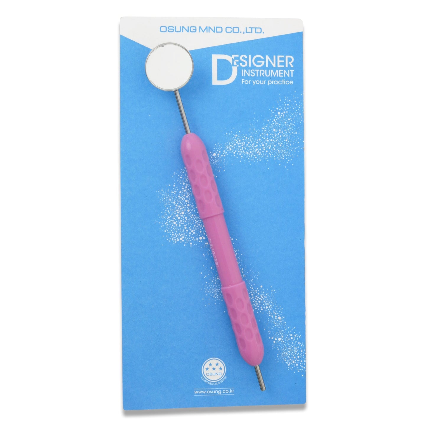 Mouth Mirror Simple Stem No. 4, 22mm dia, Purple Handle, EA - Osung USA