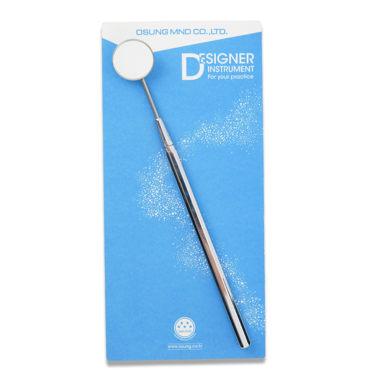 Mouth Mirror Simple Stem No. 4, 22mm dia, metal handle, EA - Osung USA