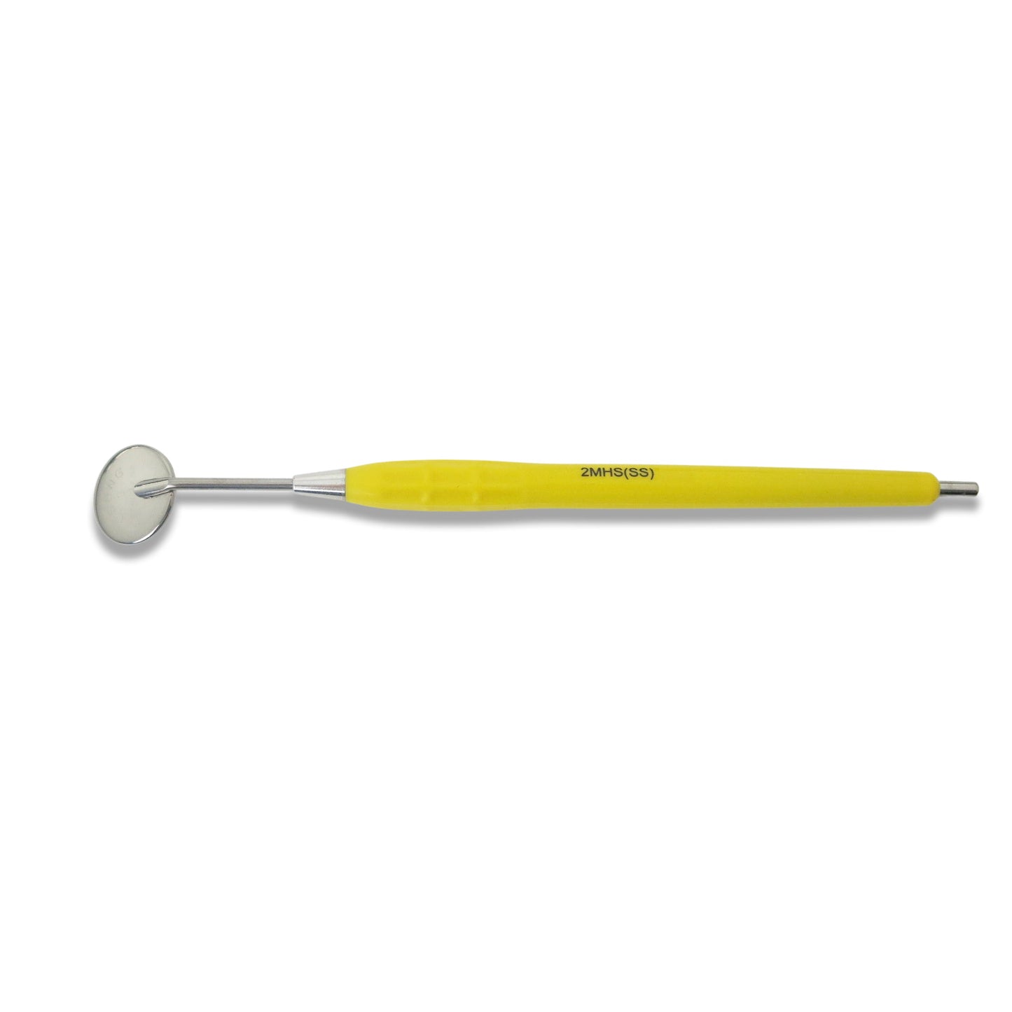 Mouth Mirror Simple Stem No. 3, 20mm dia, yellow handle, EA - Osung USA