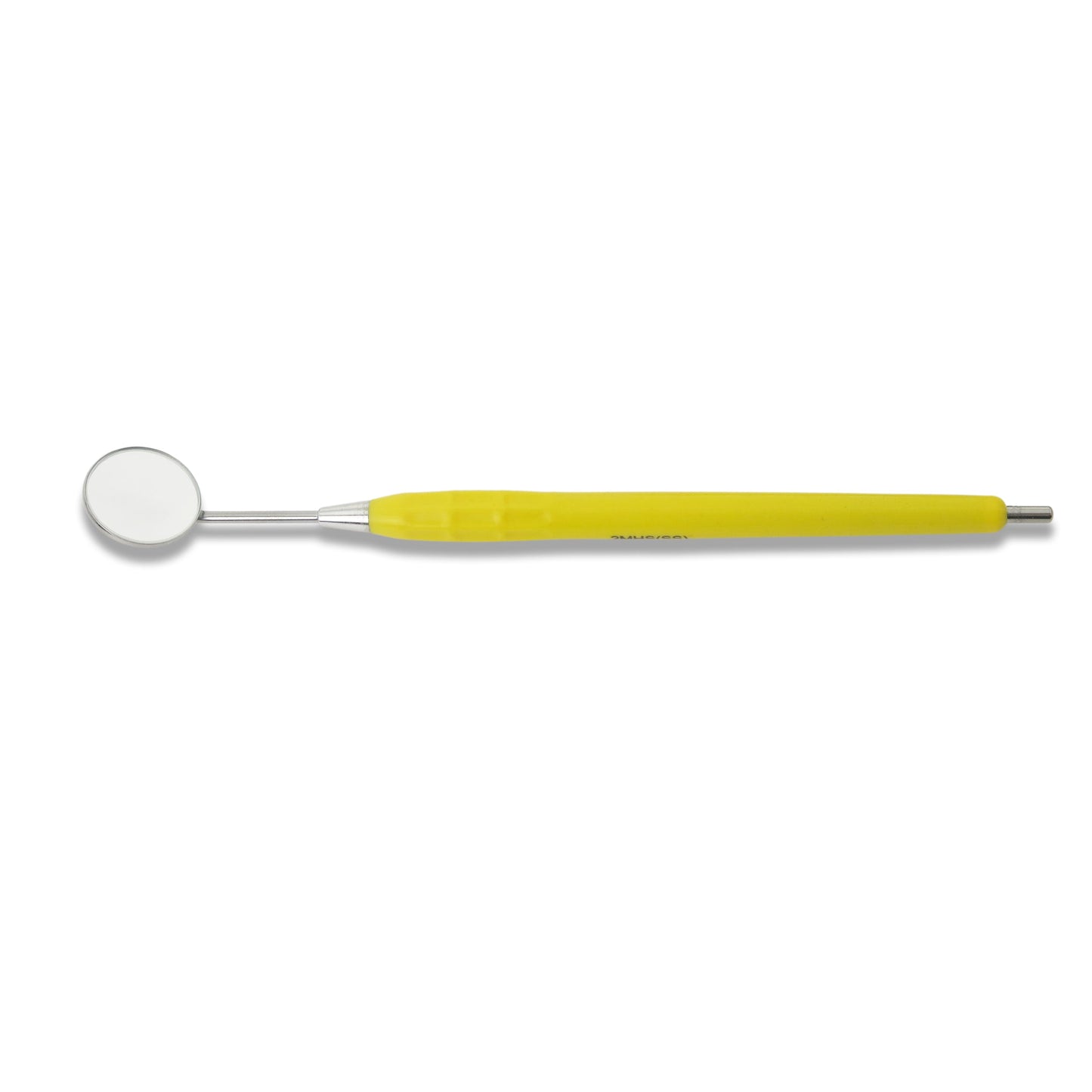 Mouth Mirror Simple Stem No. 4, 22mm dia, yellow handle, EA - Osung USA