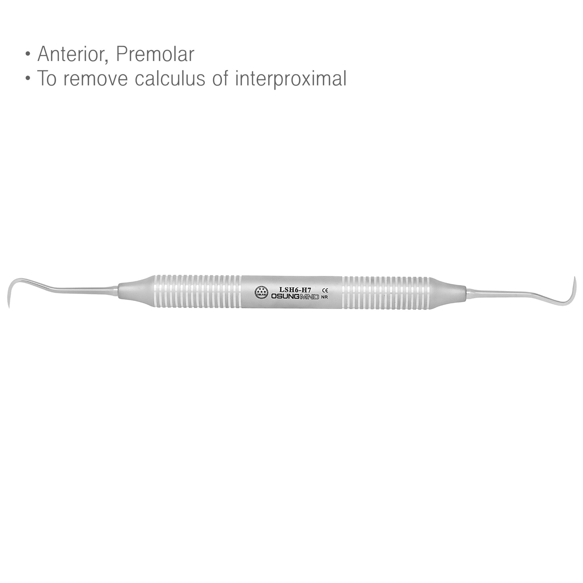 Osung H6/H7 Sickle Scaler Anterior, Premolar Premium -LSH6-H7 - Osung USA