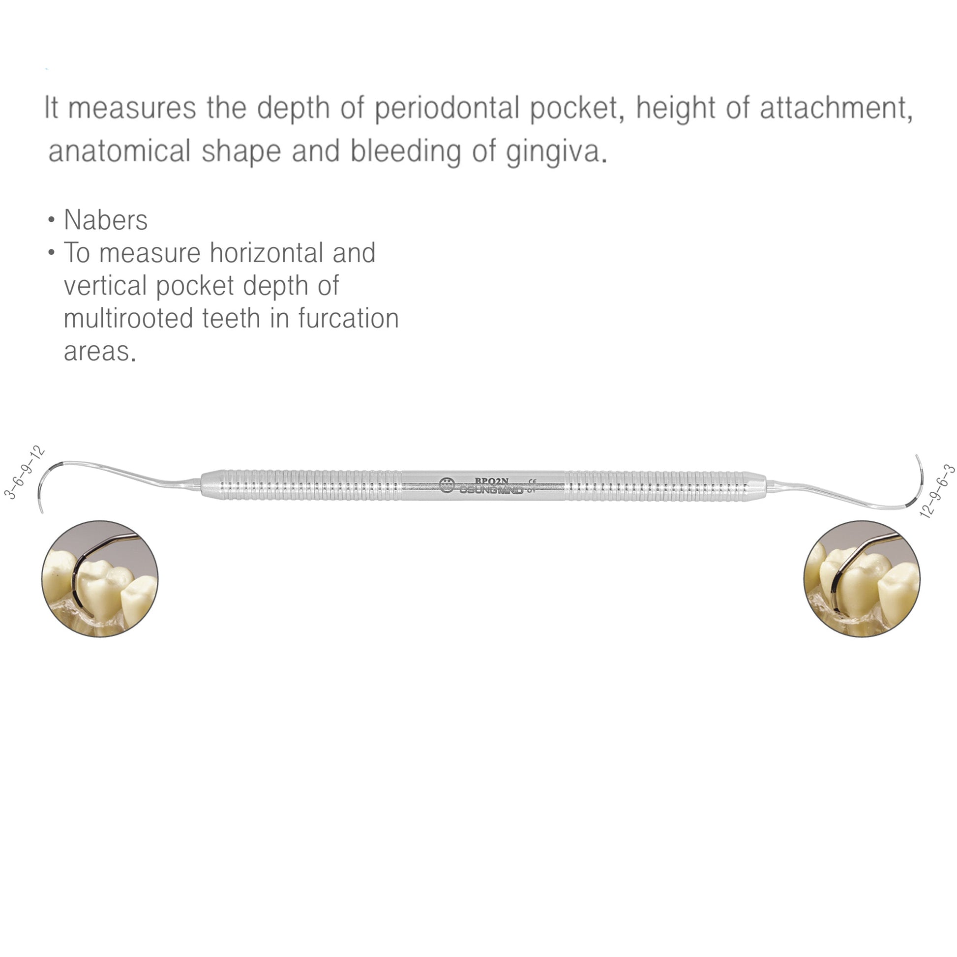 Osung Q-2N Nabers Dental Probe Premium -BPQ2N - Osung USA