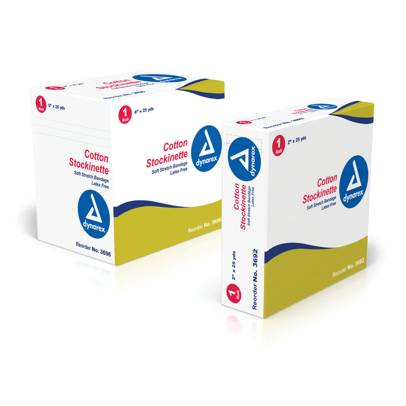 COTTON STOCKINETTE, 4" X 25 YDS, 4/CS, SOLD AS CASE DYNAREX 10000058