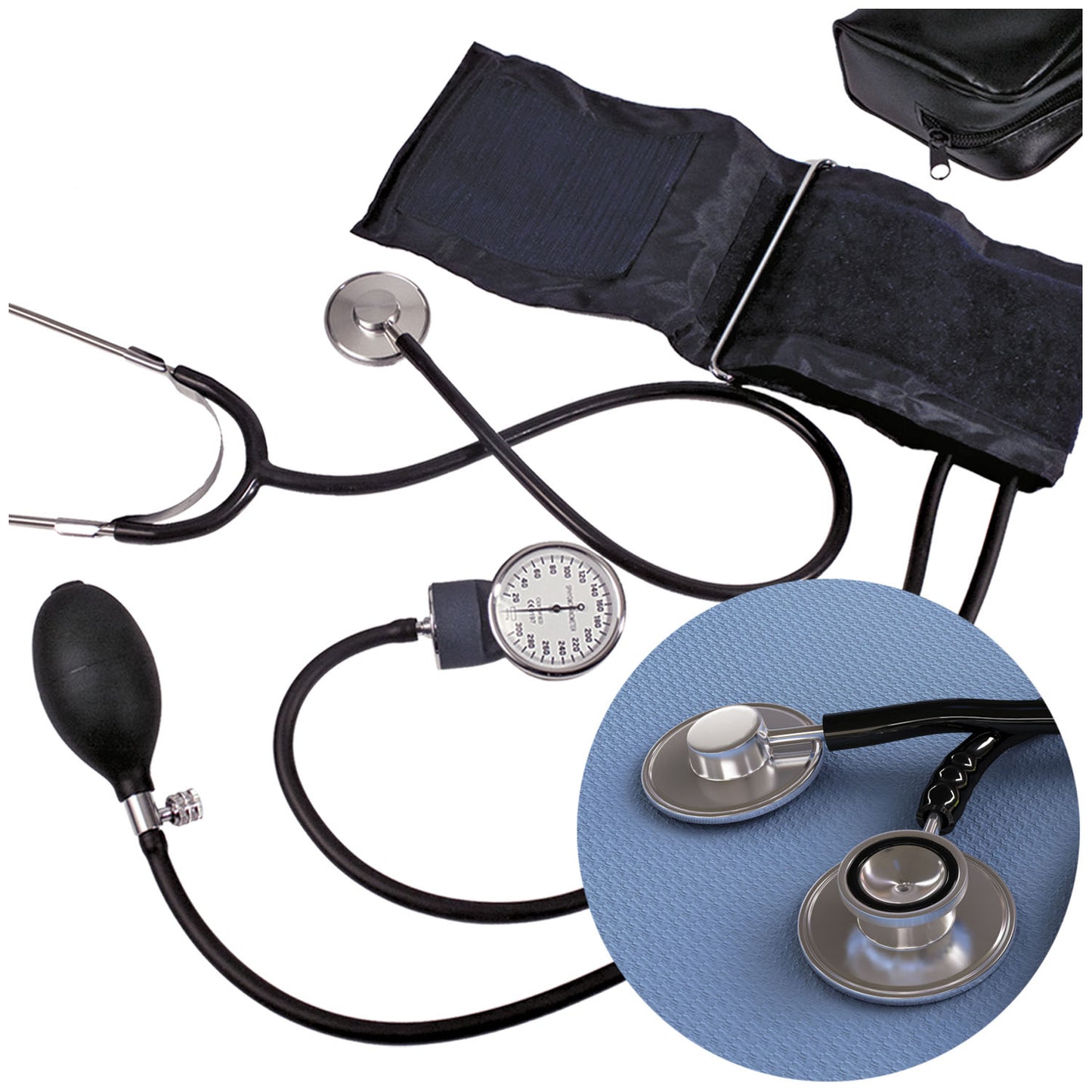 Dynarex Blood Pressure Kits Blood Pressure Kit, Dual Head Stethoscope, 10/Cs -7099