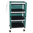 LINEN CART, 3-SHELF, MESH OR SOLID VINYL COVER, SOLD AS EACH MJM 10000133