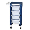 UNIVERSAL ISOLATION CART WITH 3 SLIDE DRAWERS, TOP WRITING SHELF AND MOUNTED PLATFORM FOR GLOBE BOX, INTERNAL DRAWER SIZE: 19.125", SOLD AS EACH MJM 1