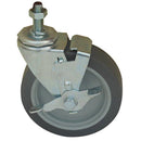 REPLACEMENT CASTERS, 5" TWIN NYLON THREADED STEM, SET 2-LOCK 2-NON LOCK, SOLD AS SET MJM 10000133