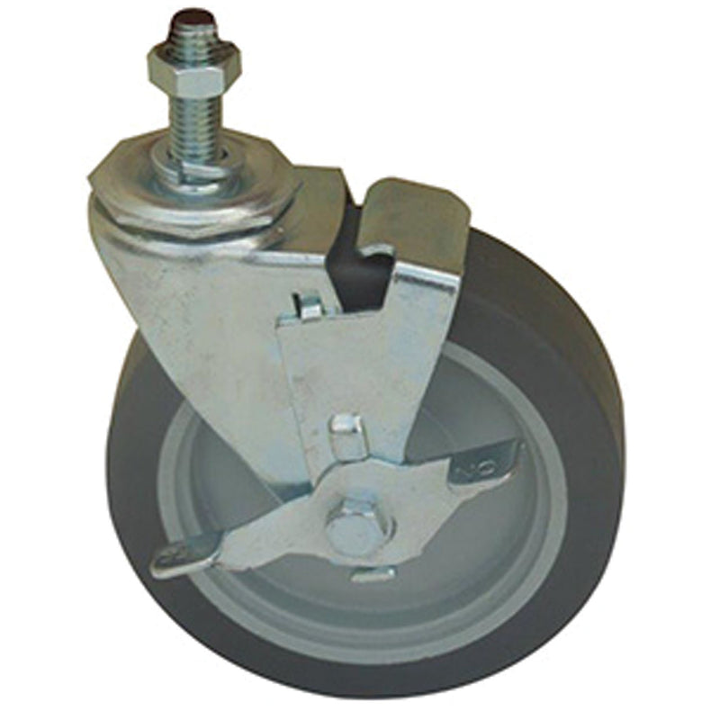 REPLACEMENT CASTERS, 5" TWIN NYLON THREADED STEM, SET 2-LOCK 2-NON LOCK, SOLD AS SET MJM 10000133