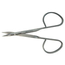 GRADLE EYE SUTURE SCISSOR, RIBBON HANDLE, SLIGHTLY CURVED, SHARP, 3¾", SOLD AS EACH BR 10000598