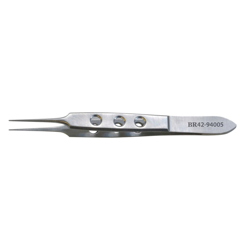 BISHOP HARMON IRIS FORCEP, STRAIGHT, SERRATED, 0.5MM TIP, 3½", SOLD AS EACH BR 10000598