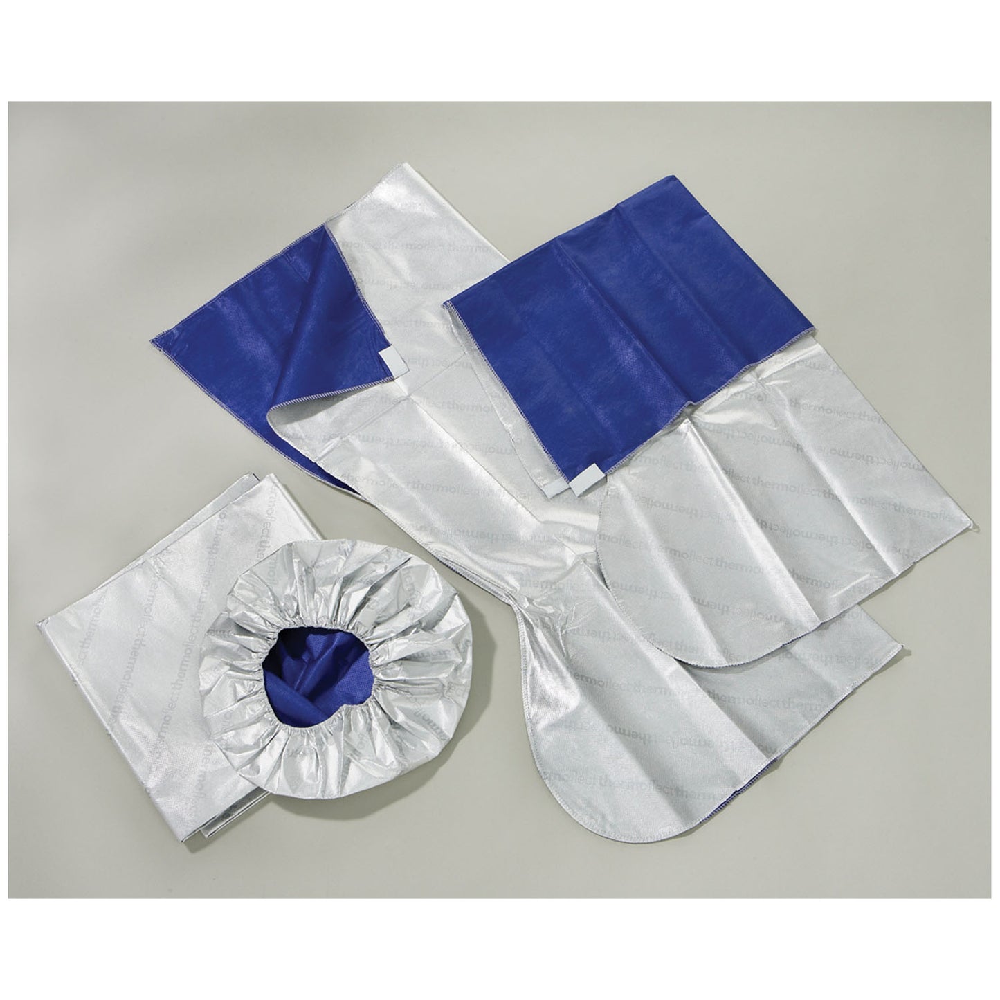 Encompass Thermoflect Hypothermia Prevention System Kit Includes: 48" X 48" Blanket, Two Leg Coverings, Adult Cap, Silver, 20/Cs -5200-400