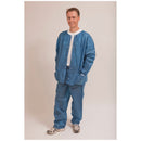 WARMUP JACKET, MEDIUM, DARK BLUE, KNIT COLLAR & CUFF, TWO FRONT POCKETS, SNAP CLOSURES, 24/CS, SOLD AS CASE ENCOMPASS 10000646