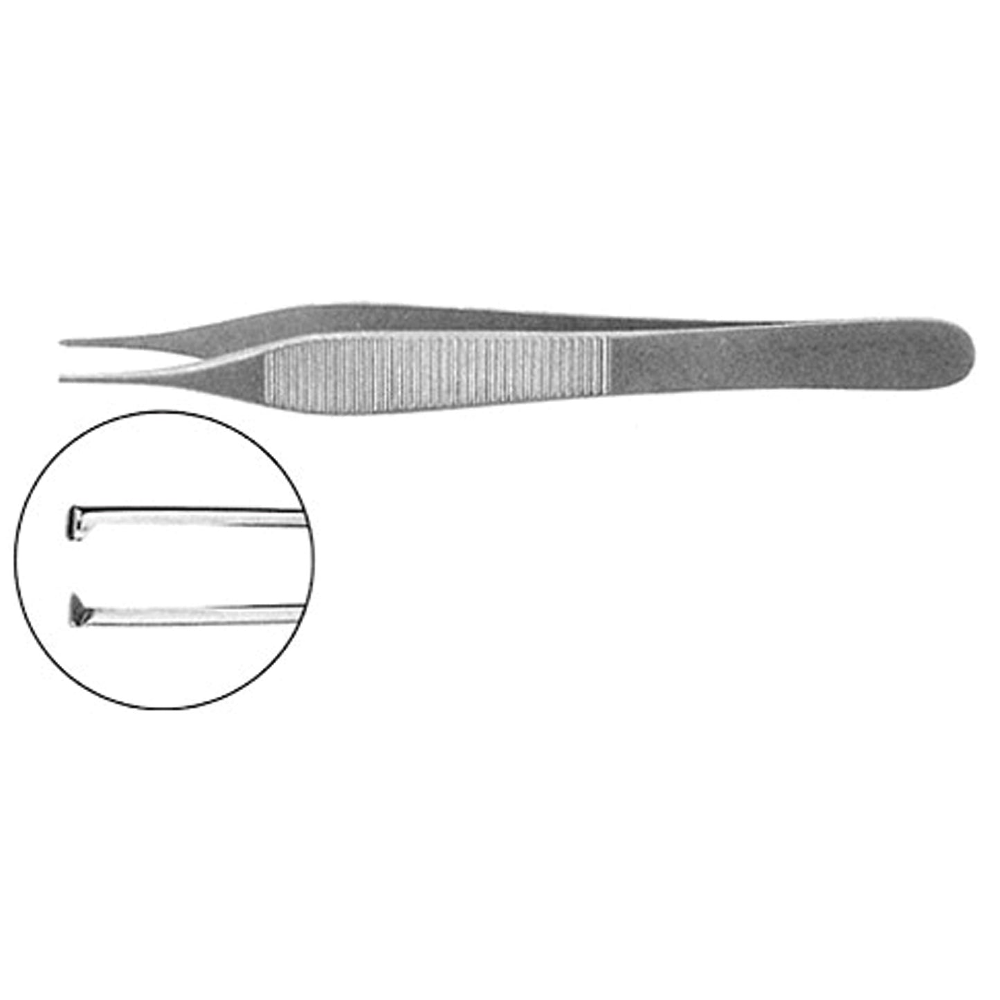 Pmd Or Grade Adson Tissue Forceps Tissue Forceps, Standard Pattern, 1X2 Teeth, 4_" (12.1 Cm)