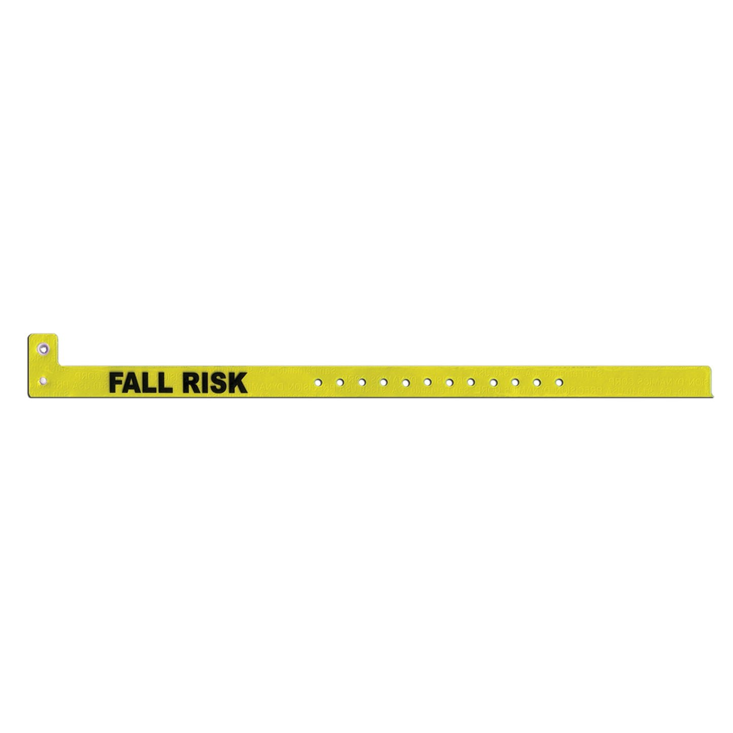 Precision Dynamics Imprinted Alert Bands Alert Band Ci Narrow, Fall Risk, Yellow, 500/Bx