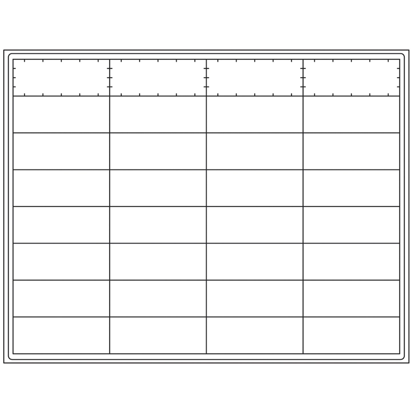 Precision Dynamics Datamate Labels & Bracelet System Datamate Plastic Laser Labels - Horizontal, Info Area: 2 5/8" X 1", 30 Labels/Sheet, 1000/Bx