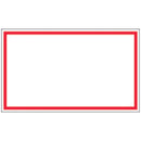 TAPE LABELS, 1 5/8" X 1" RED BORDER, SOLD AS ROLL PRECISION 10001102