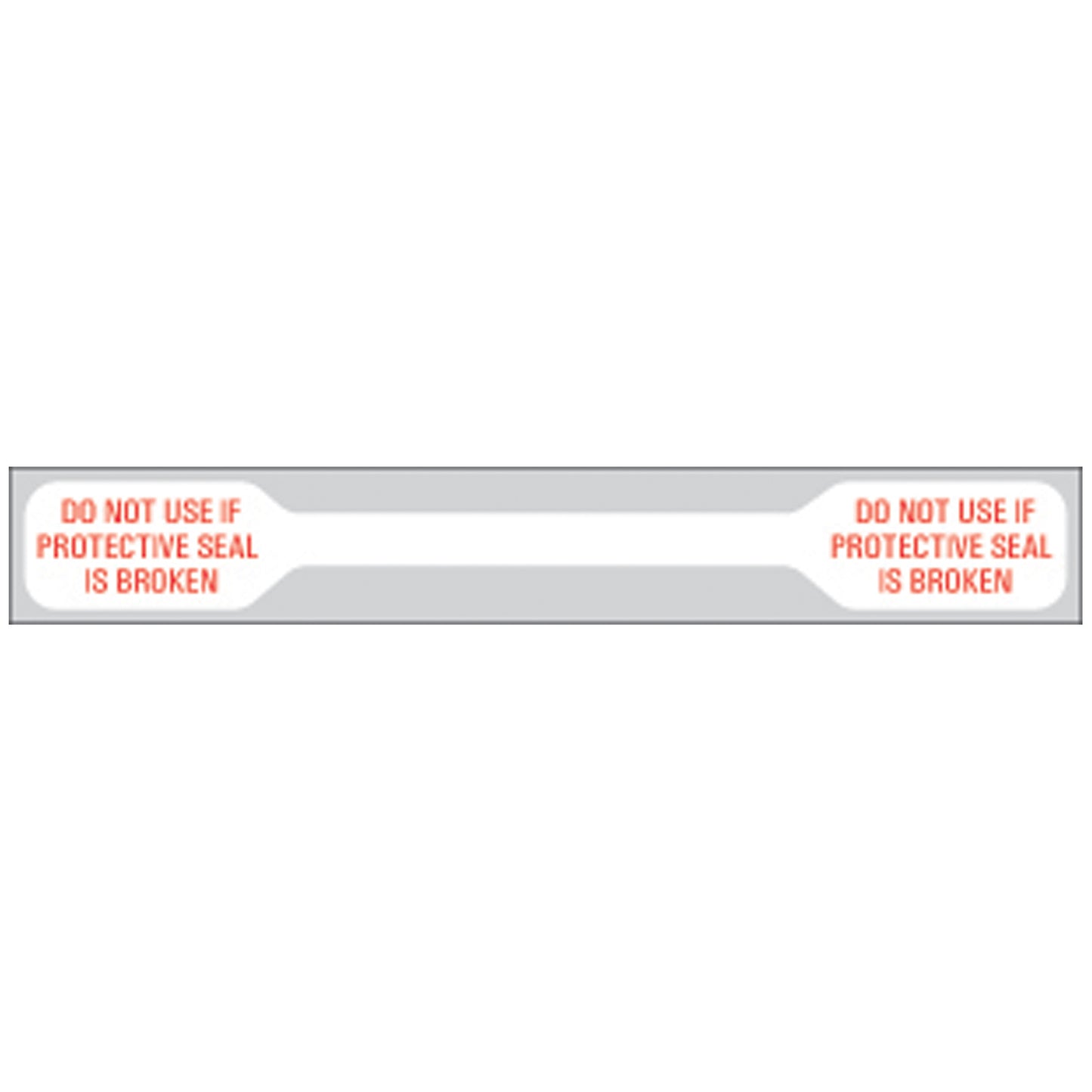 Timemed Tamper Evident Labels Tamper Evident Labels, _" X 4 1/8", Paperstock, Imprinted: "Do Not Use If Protective Seal Is Broken", 1000/Bx-Sheeted