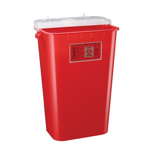 Bemis Sharps Containers Sharps Container, 11 Gal, Dual Purpose Lid, Red, 6/Cs