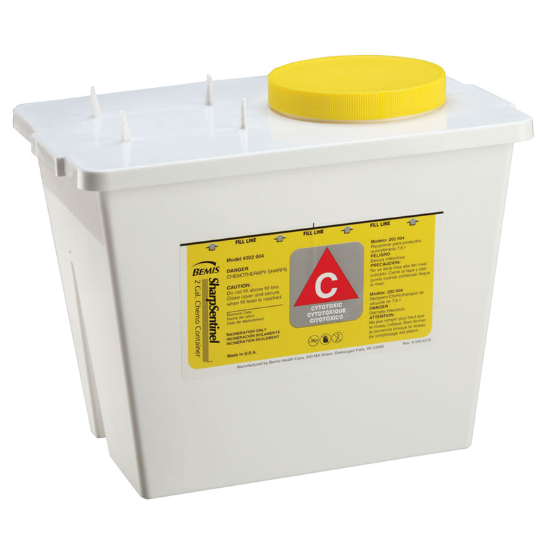 CHEMO CONTAINER, 11 GAL, WHITE, 6/CS, SOLD AS CASE BEMIS 17
