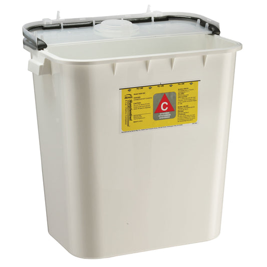 Bemis Chemotherapy Containers Chemo Container, 8 Gal, White, 10/Cs