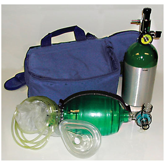 Mada Oxygen Kits 209 Liter Aluminum Oxygen Kit, M7, Empty, 1303Me Cylinder, 1308A Fixed Flow Regulator, 1429 Manual Resuscitator Mask, Tube, 1319A Carrying Case -1301BME