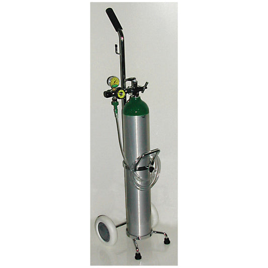 Mada Oxygen Kits 685 Liter Aluminum Oxygen Kit, "E" Cylinder, Empty, 1602E Cylinder, 1335-15 Adj. Flow Regulator (2-15 Lpm), Nasal Cannula, Cart -1630A-15E