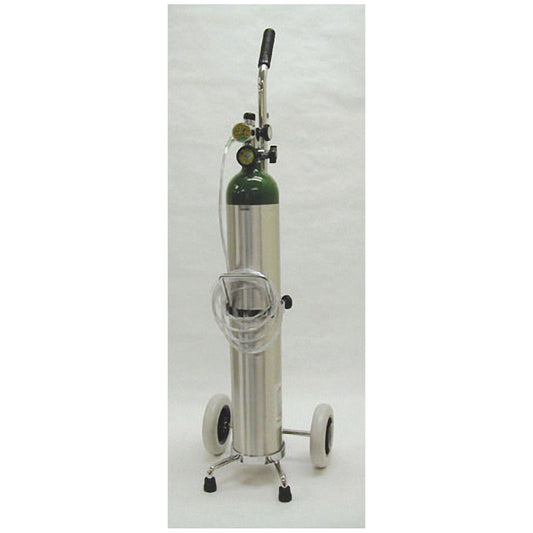 Mada Oxygen Kits 685 Liter Aluminum Oxygen Kit, "E" Cylinder, Empty, 1603Me Cylinder, 1309A-15 Adj. Flow Regulator (2-15 Lpm), Nasal Cannula, Cart, Mada Valve System -1630M-15E