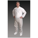COVERALLS, MEDIUM, WHITE, ELASTIC WRIST, ANKLE & BACK, 25/CS, SOLD AS CASE ALPHA 8