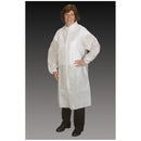 FROCK LAB COAT, LARGE/ X-LARGE, WHITE, ELASTIC WRIST, SNAP COLLAR, SNAP CLOSE, 30/CS, SOLD AS CASE ALPHA 8