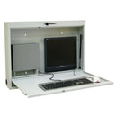 FULL SIZE PAINTED STEEL WALL DESK, LT. GREY, 24½"H X 32"W X 6"D, SOLD AS EACH OMNIMED, 94