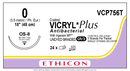 SUTURE, REVERSE CUTTING, SIZE 0, 3-18", UNDYED BRAIDED, NEEDLE OS-8, ½ CIRCLE, 2 DZ/BX, SOLD AS BOX ETHICON 243