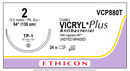 SUTURE, TAPER POINT, SIZE 2, 27", UNDYED BRAIDED, NEEDLE TP-1, ½ CIRCLE, 2 DZ/BX, SOLD AS BOX ETHICON 243