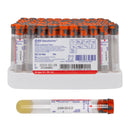 GLASS TUBE, CONVENTIONAL STOPPER, 16 X 100MM, 10.0ML, RED, PAPER LABEL, NO ADDITIVE, SILICONE COATED, 100/BX, SOLD AS BOX BD 209