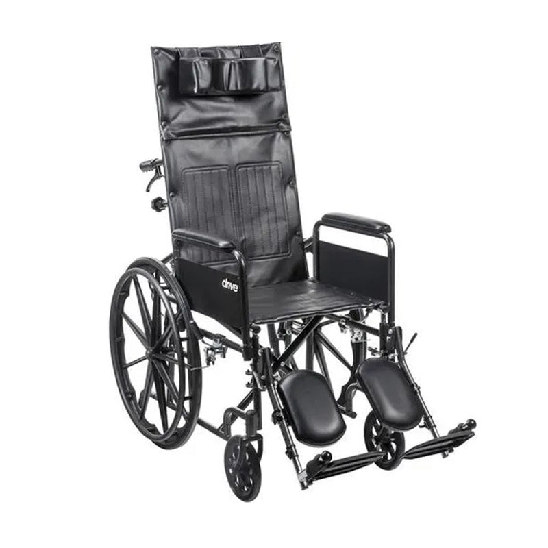 Drive™ Silver Sport Reclining Wheelchair, 20 Inch Wide, Sold As 1/Each Drive Ssp20Rbdfav