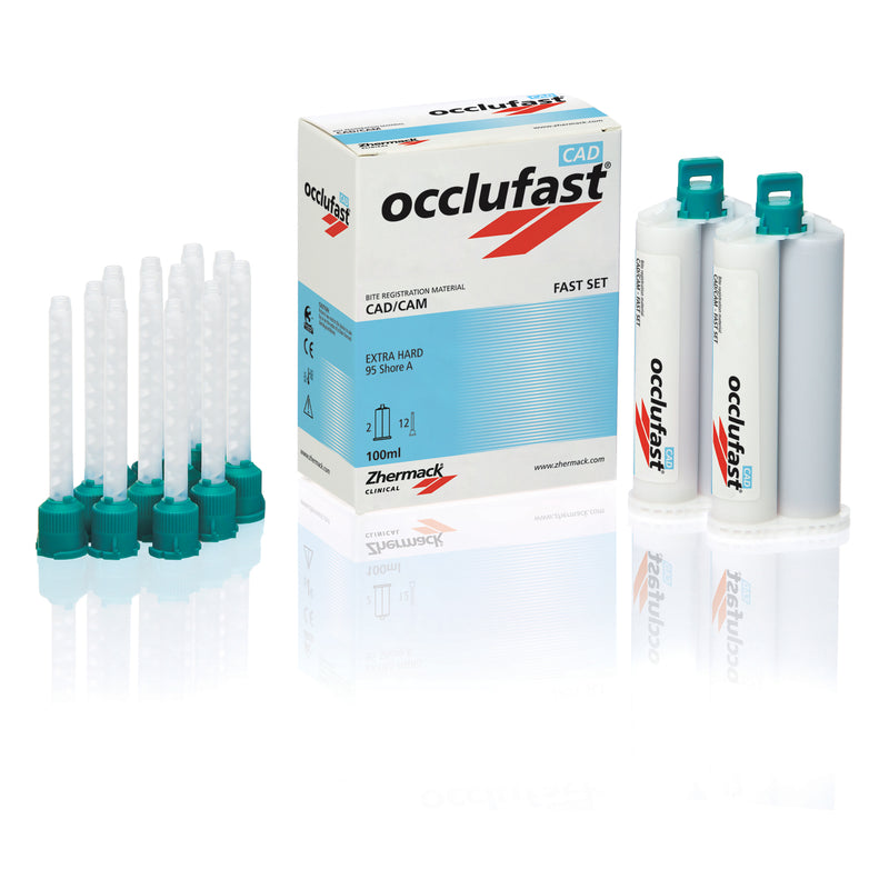 OCCLUFAST CAD BITE REGISTRATION KIT: 50ML CARTRIDGES + 12 MIXING TIPS, SOLD AS PACK ZHERMACK, 10000534
