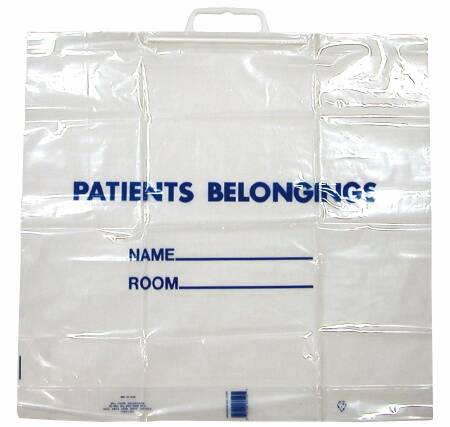 BAG, PATIENT W/CLR HANDLE (250/CS) DONVAN, 250/CS
